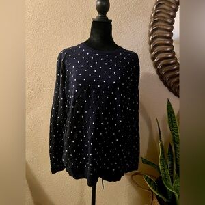 H&M Dark Blue Sweater with White Dots